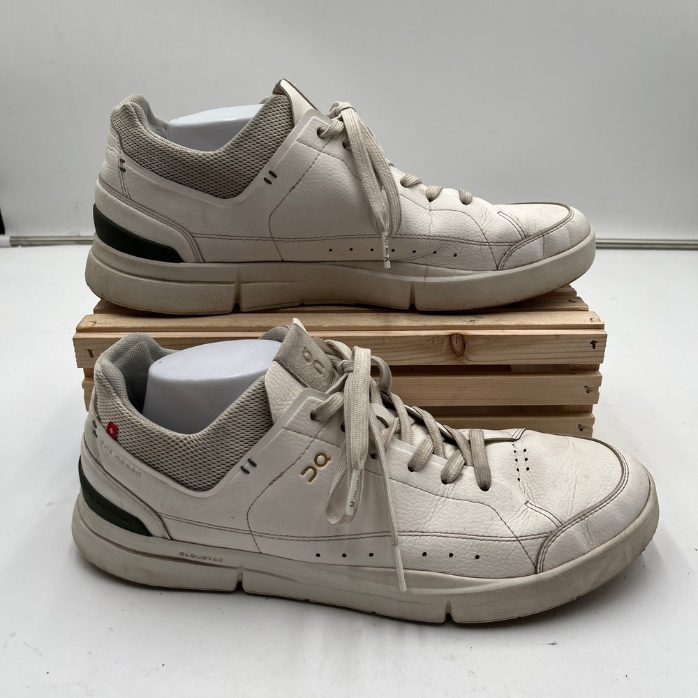 On Running The Roger Centre Court Sneakers 11.5 White Leather Tennis Shoes Mens